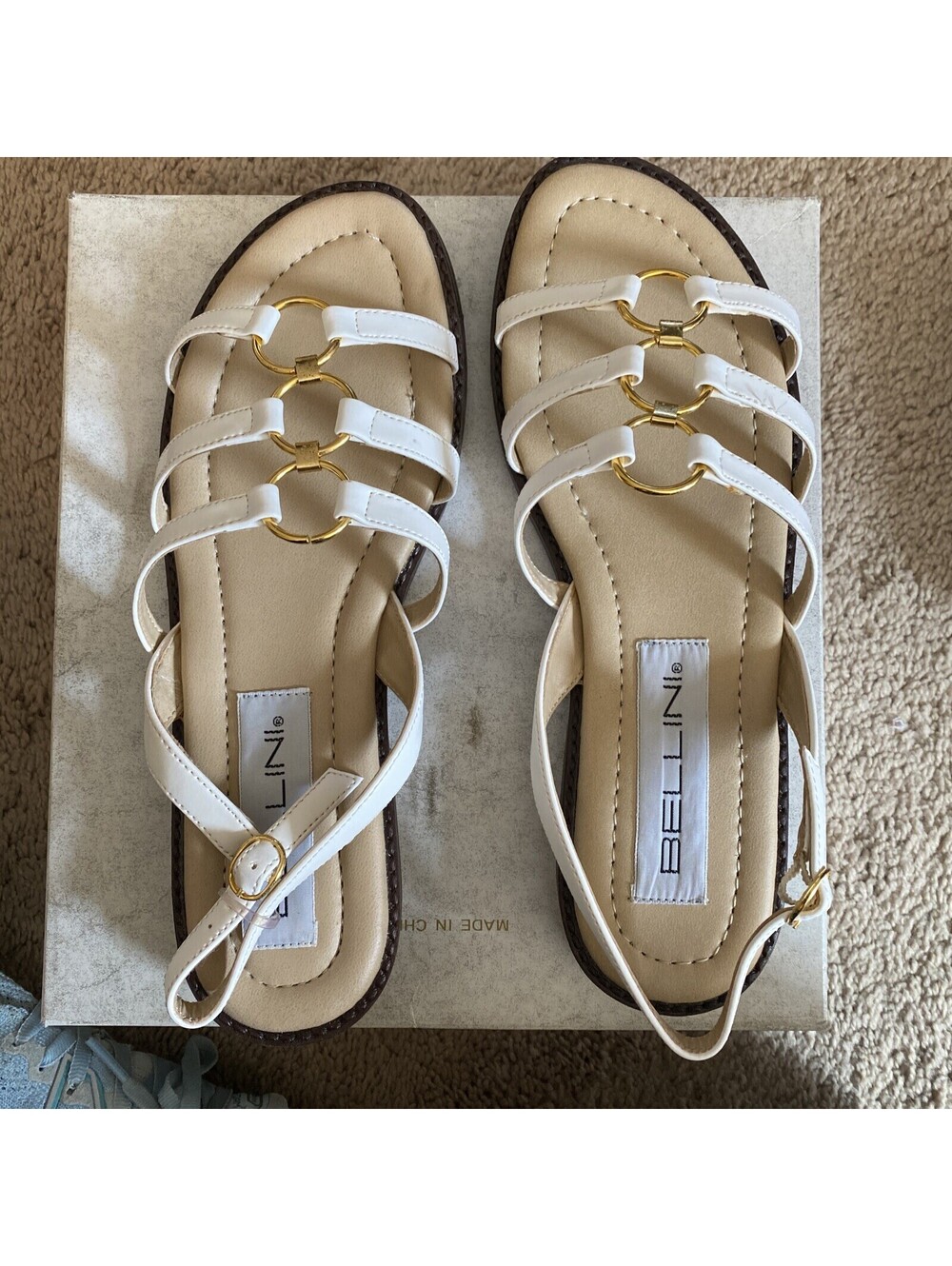 Women’s Bellini Bemini Sandals White Size 7.5